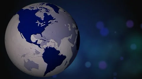Blue Globe Earth Background Video (Loop - HD) Video stock 49961432