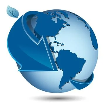 Blue globe Stock Illustration