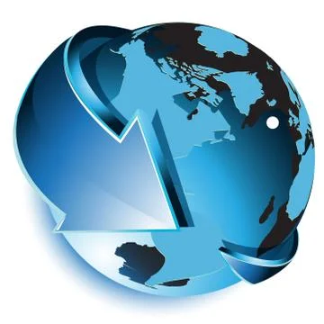 Blue globe Stock Illustration