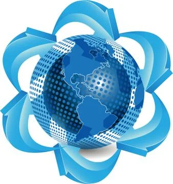 Blue globe Stock Illustration