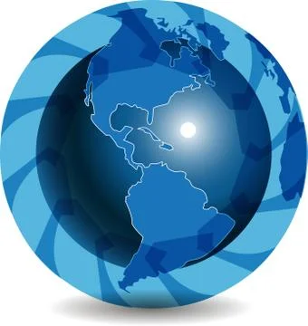 Blue globe Stock Illustration