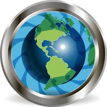 Blue globe Stock Illustration