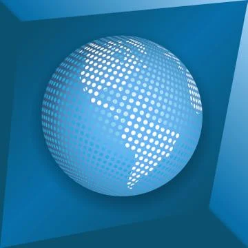 Blue globe Stock Illustration