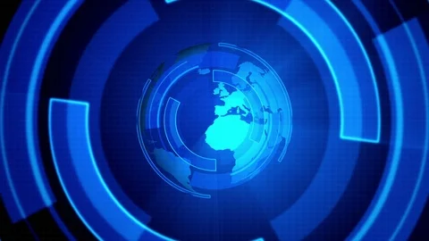 Blue globe motion graphic Stock Footage 85670752