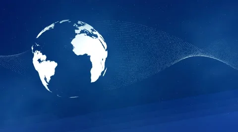 Blue globe rotating with horizontal animated lines - Motion background loop HD Stock Footage 66482827