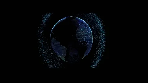Blue Globe Rotation Stock Footage 67384263