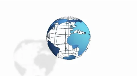 Blue Globe with Shadow Video stock 8508411