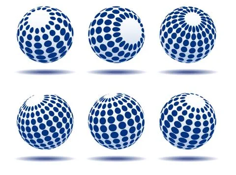 Blue Globes Stock Illustration