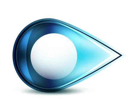 Blue glossy abstract pointer イラスト素材