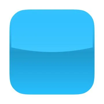 Blue glossy button blank icon square empty shape 스톡 일러스트