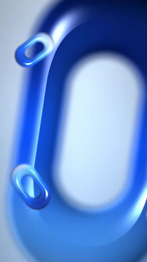 Blue glossy capsule frame, animated 3d gradient pill shape background Stock Footage 339424179