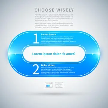 Blue glossy design layout. Useful for web design or advertising. Stock Illustration