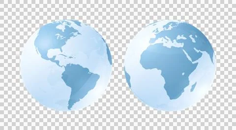 Blue glossy globes Stockillustratie
