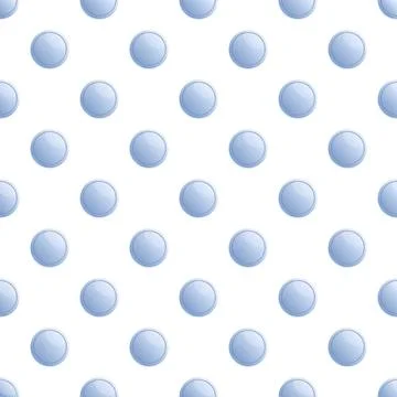 Blue glossy round buttons seamless pattern background 库存插图