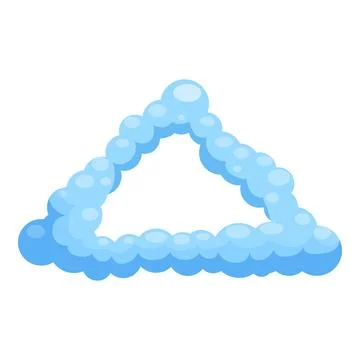 Blue glossy spheres forming a triangular cloud shape Stock Illustration