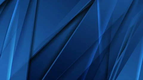 Blue glossy stripes abstract tech corporate motion background Vidéo 128119174