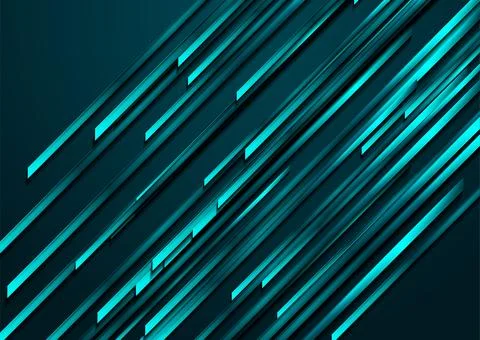 Blue glossy stripes geometric tech abstract background Stock-Illustration