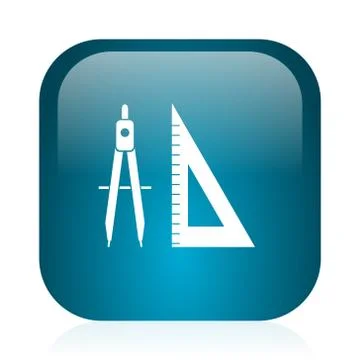Blue glossy web icon Illustrazione stock