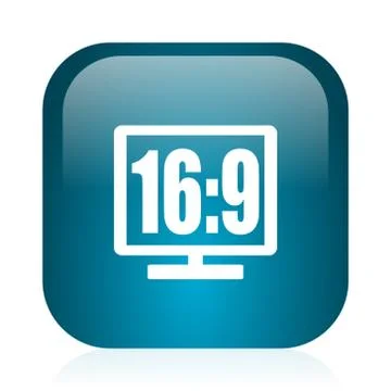 Blue glossy web icon Ilustración de archivo