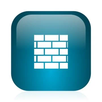 Blue glossy web icon Stock Illustration
