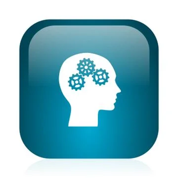 Blue glossy web icon Stock Illustration
