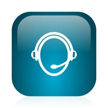 Blue glossy web icon Stock Illustration