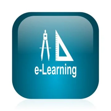 Blue glossy web icon Stock Illustration