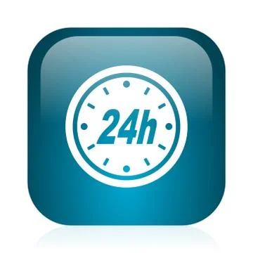 Blue glossy web icon Stock Illustration