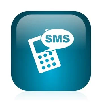 Blue glossy web icon Stock Illustration