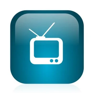 Blue glossy web icon Stock Illustration