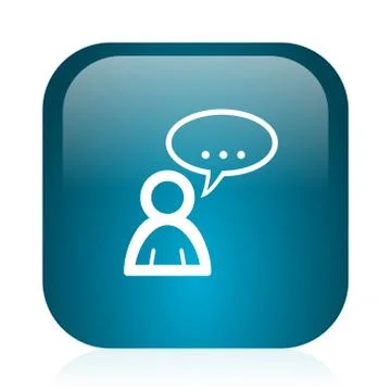 Blue glossy web icon Stock Illustration
