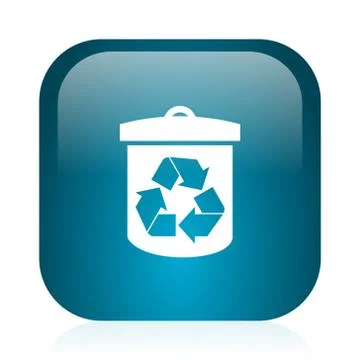 Blue glossy web icon Stock Illustration