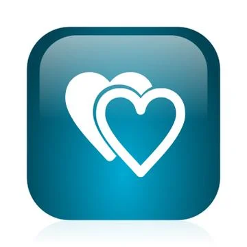Blue glossy web icon Stock Illustration