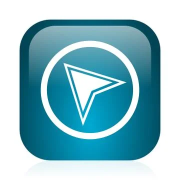 Blue glossy web icon Stock Illustration