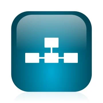 Blue glossy web icon Stock Illustration