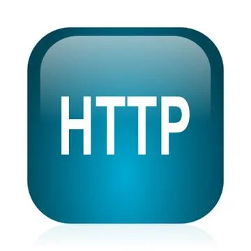 Blue glossy web icon Ilustración de archivo