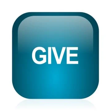 Blue glossy web icon Stock Illustration