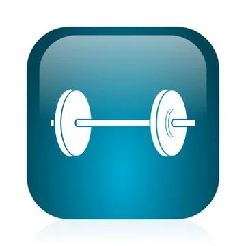 Blue glossy web icon Stock Illustration