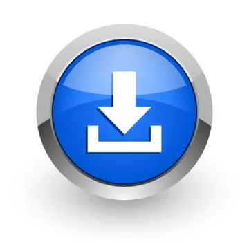 Blue glossy web icon Illustrazione stock