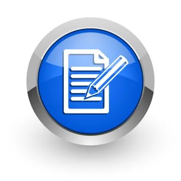 Blue glossy web icon Illustration