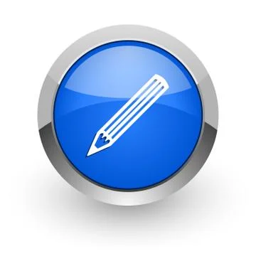 Blue glossy web icon Illustrazione stock