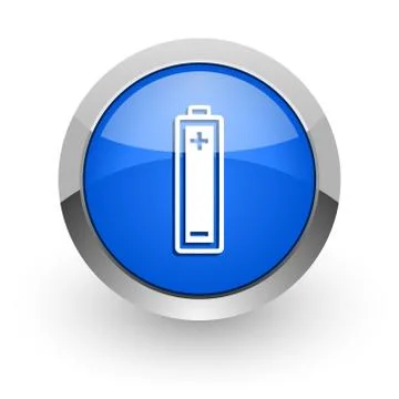 Blue glossy web icon Stock Illustration