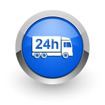 Blue glossy web icon Stock Illustration
