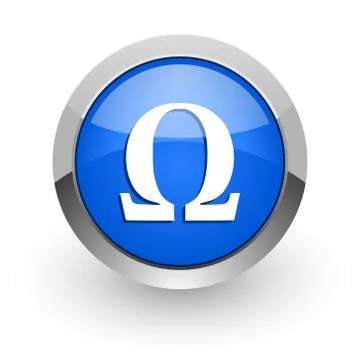 Blue glossy web icon Stock-Illustration