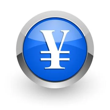 Blue glossy web icon Illustrazione stock