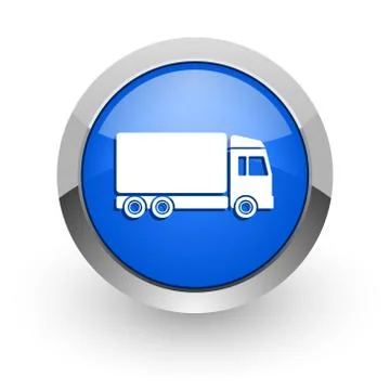 Blue glossy web icon Stockillustratie