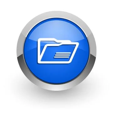 Blue glossy web icon Illustrazione stock
