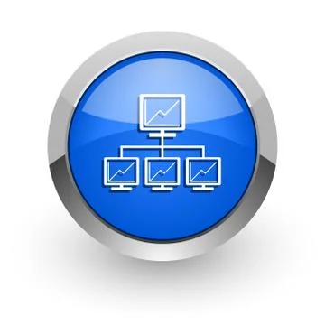 Blue glossy web icon 库存插图