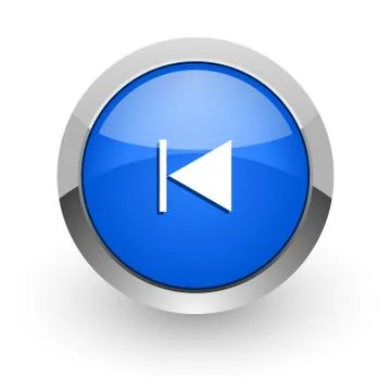 Blue glossy web icon Illustrazione stock