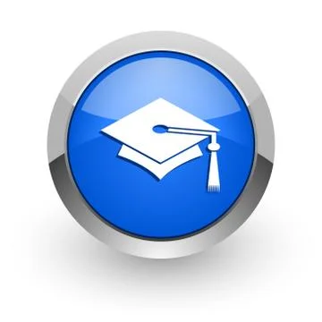 Blue glossy web icon Stock-Illustration